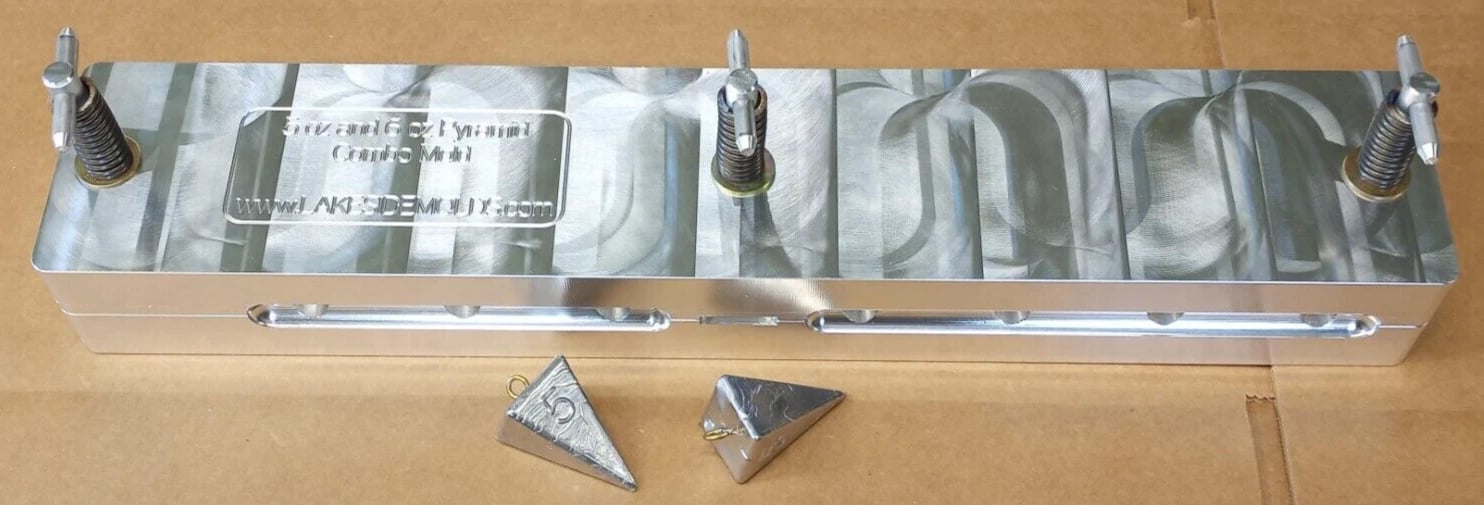 5 oz and 6 oz Combo Pyramid Sinker Production Mold ( 14 cavity